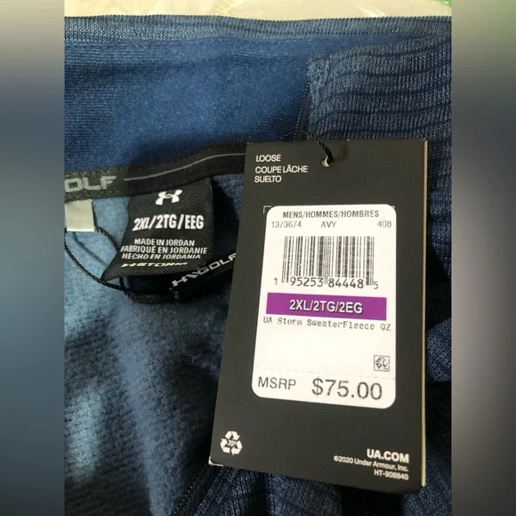 NWT Under Armour Men's Storm SweaterFleece Quarter Zip Sz 2XL - Picture 8 of 8
